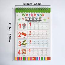 Lachilly 26 Alphabet Tracing Letter Workbook Preschool Kids Learning Training Book Educational Toy With Erasable Pen Handwriting Exercise Book For Children Letter Numbers Skills Development Calligraphy Reusable Practice Book - Multicolor - View 4