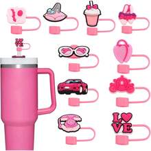 10-Pack Silicone Straw Covers 10mm - Universal Dustproof Drink Lids For Tumblers, Travel Mugs & Reusable Bottles - Soft Flexible Straw Toppers For Adults, Dishwasher Safe & Odor Resistant