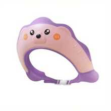 Regulowany czepek do kąpieli dla niemowląt – uroczy plastikowy czepek w kształcie foki, chroniący oczy i uszy, odpowiedni dla dzieci w wieku 0–9 lat (biały/różowy/zielony), akcesorium do kąpieli dla niemowląt, wysokiej jakości materiał, zabawny design, niezbędny podczas kąpieli dzieci