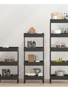 Carrito De Almacenamiento Multiusos Para La Cocina 4 Niveles - Blanco - Ver 5