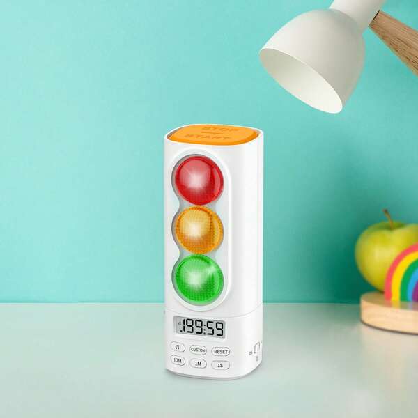 Kreatywny timer z sygnalizacją świetlną, wielofunkcyjne narzędzie do zarządzania czasem ucznia, budzik do samodyscypliny dla dzieci