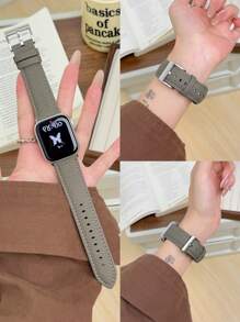 1 Stück weiches Lederarmband kompatibel mit Band für Frauen Sport, 38mm 40mm 41mm 42mm 44mm 45mm 46mm 49mm, Armband kompatibel mit Series 10/9/8/7/6/5/4/3/2/1 SE Ultra
