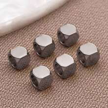 10pcs Stainless Steel Beads Cube Beads Faceted Geometry Beads 2/2.5/3/4/6mm Metal Spacer Bead Square Beads Small Smooth Beads Finding For DIY Bracelet Necklace Jewelry Making - Multicolor - View 17
