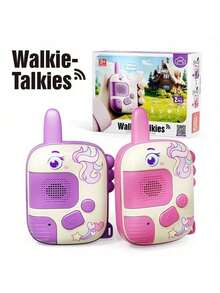 2pcs :Unicorn Walkie Talkies Toys For Girls And Boys,Birthday Gifts For 3+ Years Old, Camping Outdoor Games,Christmas Stocking Stuffers For Girls Kids,Interactive Role-Playing Toy