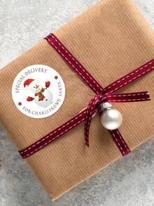 24pcs Customizable Christmas Stickers & Labels, Can Print Your Own Text, Featuring Santa Claus, Snowman, Sleigh, Reindeer, Christmas Tree And Other Holiday Patterns, Creating A Festive Atmosphere. An Ideal Choice For Children's Christmas Gifts. - Multicolor - View 6