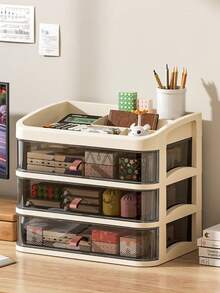 1 szt. Przezroczyste, składane pudełko do przechowywania, minimalistyczna szuflada na biurko, pudełko do przechowywania i eksponowania na biurku, organizer na kosmetyki i biżuterię, pudełko do przechowywania w szufladzie na kosmetyki do łazienki, pudełko do przechowywania artykułów higieny osobistej, uchwyt na małe akcesoria, gumki do włosów, gumki do włosów, biżuterię