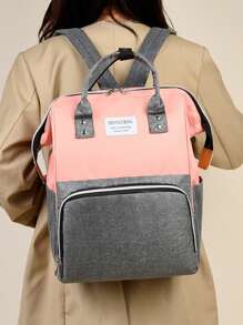 Mochila Multifuncional Bolsa de Fraldas, Bolsa de Mamãe Casual de Grande Capacidade