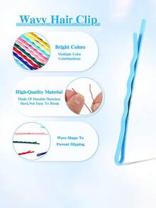 100 Piezas/50 Piezas Pasadores de Pelo para Mujer en Caja, Pinzas de Acero de Colores, Chucks de Línea Ondulada, Conjunto de Tocado, Pinzas Pequeñas, Pinzas para Flequillo Roto de Niñas, Pasadores de Pelo, Pinzas Superiores, Pinzas de Borde, Pinzas de Garra, Ganchos para el Cabello, Pasadores de Pelo, Accesorios para el Cabello