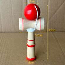Wooden Kendama Skill Ball, Japanese Traditional Toy For Beginners And Professionals, Includes Sun And Moon Cups - Multicolor - View 10