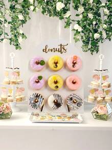 1set Donut Wooden Display Stand, White 9Holes/16Holes Wood Donut Stand, Cake Stand, Dessert Stand, Birthday Party Supplies, Wedding Party Supplies, Babe Shower Donut Cake Holder Board, Birthday Party Decorations, Wedding Decorations, Wedding Dessert Holder, Donut Display Wooden Stand, Donut Wall, Donut Display Board, Table Decorations, Home Decor, Room Decor, Thanksgiving Christmas Party Decoration Supplies, Party Favor, Party Gifts