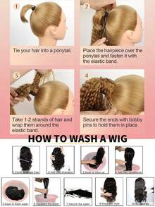 Elegant Curly Synthetic Ponytail, Wrap Around Ponytail Extensions, Deep Curly Rope Hair Accessory, 20 Inch Long Afro Ponytail, 1 Bunch Ladies Coiffure Ponytail