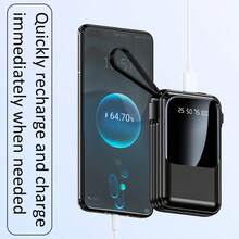 10000mAh 快充移动电源，迷你便携充电器，内置四线数字显示屏，适合夏季假期户外旅行/露营及应急备用电源，是送给家人、朋友、生日礼物的理想之选。便携式充电器，电量显示清晰，是旅行、生日、情人节等场合的完美礼物。 - 白色 - 查看 5