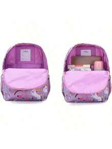 Polaris Preschool Backpack Kindergarten Little Kids Toddler Elementary School Backpacks For Boys And Girls With Chest Strap(Purple Unicorn) - 紫色獨角獸 - 查看 6