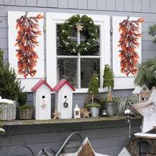 Christmas Artificial Teardrop Swag 25 Inch Faux Mixed Pine Cones And Berry Swag Green And White Winter Xmas Pine Branch Plant Decoration For Front Door Farmhouse Wall Window Home Christmas Party Decorations