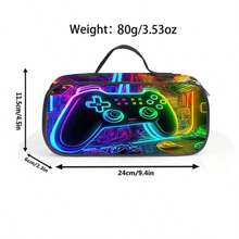 Piórnik unisex z motywami gier, wielowarstwowy nadruk, duża pojemność, podzielone przegródki, odpowiedni do nauki