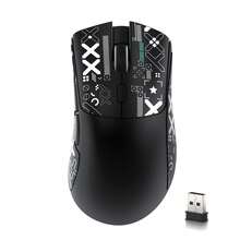 ATTACK SHARK R1 Wireless Gaming Mouse 55g, 18000 DPI Optical Sensor, Tri-Mode Connection (2.4G/BT5.2/Cable), Ergonomic Design, 20 Million Clicks, For PC/Notebook/Win - 黑色+貼紙 - 查看 9