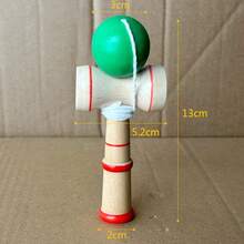 Wooden Kendama Skill Ball, Japanese Traditional Toy For Beginners And Professionals, Includes Sun And Moon Cups - Multicolor - View 8