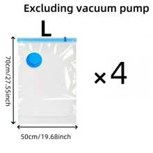 8pack Pack Space Saver Vacuum Storage Bags, Kitchen Storage Organization, For Clothing Storage And Underbed Storage, Storage Bags Vacuum Sealed, For Toy Storage Bags, Home Travel Essentials, Duffle Bag For Travel Pump Included,Vacuum Sealer Bags For Clothes, Comforters, Blankets, Bedding