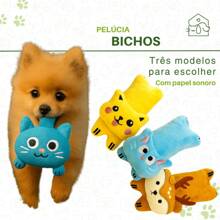 Interactive Plush Toy With Sound For Dogs And Cats - 黃色 - 查看 2