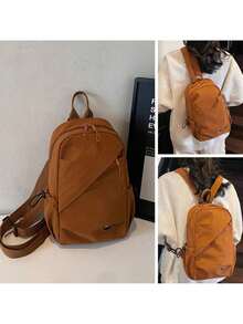 多機能デュアル目的チェストバッグ男性と女性のバックパックアウトドア登山小型バックパック旅行メッセンジャーバッグ - イエロー - チェックする 6