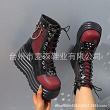 Women Knee-High Boots - 紅色 - 查看 1