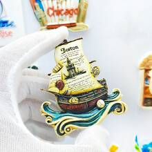 1pc Polyresin Fridge Magnet Souvenir, Landmarks Of Los Angeles, Seattle, Colorado Grand Canyon, Statue Of Liberty New York, Route 66, Brooklyn Cowboy, Home Decor, Kitchen, Bedroom Wall Decoration, Gifts From USA Travel - Multicolor - View 12