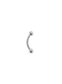 1/6pcs Shiny Crystal Ball Eyebrow Ring, Tongue Ring, Earring, Lip Ring 16G Stainless Steel 6mm 8mm 10mm 12mm 14mm 16mm Body Piercing Jewelry, Suitable For Daily Wear - Coated Drill Ball - View 22