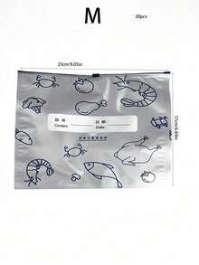 20 sztuk folii aluminiowej, utrzymujące świeżość, szczelne torby, dwa rodzaje opakowań wysyłane losowo, wielokrotnego użytku torby do przechowywania żywności w lodówce i zamrażarce 10 sztuk antybakteryjnych torebek z folii aluminiowej do przechowywania żywności, hermetyczne zamknięcie strunowe wielokrotnego użytku woreczki do lodówki i zamrażarki - Srebro - Zobacz 9