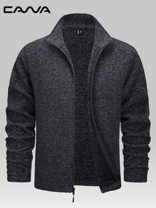 Cavva 男士防静电羊毛夹克保暖防风立领全拉链轻便外套徒步露营工作冬季