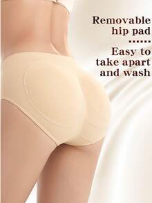 Bragas para Mujer Levantamiento de glúteos Sexy,  Calzones Pantalón para Dama Levanta Glúteos ,  Calzones De Mujer Panty Levantamiento de glúteos Invisible,  Calzones De Algodon Glúteos Dama ,  Bragas con relleno levanta gluteos,  Culo postizo relleno aumenta lenceria de braguitas - Albaricoque - Ver 7