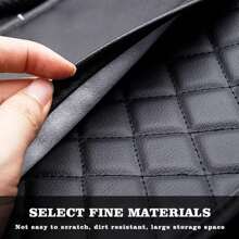 1pc Car Seat Back Storage Bag - Faux Leather Hanging Organizer, Stylish Car Accessory, Multifunctional Car Storage Bucket, Car Seat Storage Box