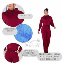 Women's Winter Set In Lanzinha – Elegance And Comfort For Simple Cold Days - Black - View 4