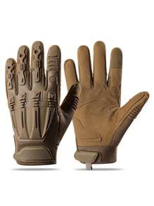 1 Pair Outdoor Sports Full Finger Gloves, Suitable For All Seasons, Hiking, Climbing, Motorcycle Riding, Anti-Slip & Durable, Touchscreen Compatible Men's Gloves