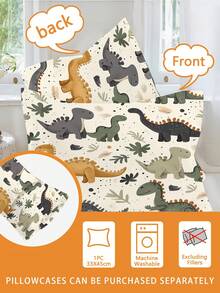 1/2 Bộ chăn ga gối hai mặt hình khủng long nhỏ cho bé, Bộ cho trẻ sơ sinh/mẫu giáo, Vỏ chăn in kỹ thuật số họa tiết dễ thương, Vỏ chăn và vỏ gối cho trẻ mới biết đi, trẻ sơ sinh, trẻ nhỏ - Nhiều màu - Xem 5