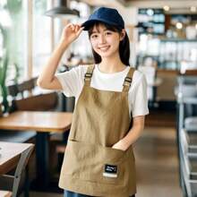 New Professional Barber Apron Breathable Waterproof Cooking Aprons 2 Sizes Large Pocket Working Clothes For Hairdressing