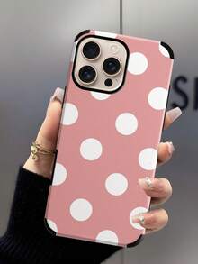 An Elegant Phone Case That Does Not Include A Lanyard Or Stand. This Leather Phone Case Features A Minimalist And Pretty Polka Dot Design. It's A 1-Piece Case With A Black And White Polka Dot Print. The Soft Leather Case Has A Modern, Minimalist French Boho Style And Is Compatible With The  Galaxy S24 Ultra, S17 Pro, S16 Pro, S12 Pro, S13, S14 Plus, S15 Pro, S16 Pro, And S11/S13 Pro Spring. - 粉色 - 查看 7