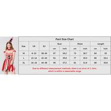 Women Creepy Clown Costume Set, Striped Cold Shoulder Mini Dress Hat Gloves Choker Cosplay Costume For Halloween Stage Party - 紅色 - 查看 9