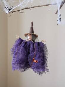 1 đồ trang trí Halloween treo ma phù thủy với mũ phù thủy mèo đen đèn lồng bí ngô phù thủy ma phù thủy Halloween đồ trang trí tiệc thủ công ma quái cho trang trí nhà đồ trang trí cây Halloween - Nhiều màu - Xem 4