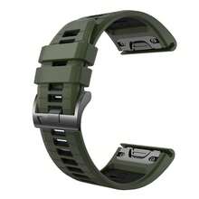 Dây đeo đồng hồ Quick Fit 22/20/26mm tương thích với Garmin Tactix 8 47/51mm/Descent G2/Mk3/Mk3i 43/51mm/Enduro 3/2/Fenix8 47/51/43mm/Fenix E/7/7x/7s/5S/5/5X Plus/6S/6/6XPro, Dây đeo đồng hồ thể thao bằng silicon mềm cho Forerunner 965/Quatix 7/7pro/Epix Pro 42MM - A - Xem 35
