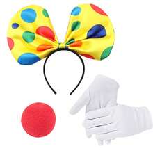 Accesorios de disfraz de payaso: peluca, zapatos, máscara, corbata, chaleco, abanico de pelo explosivo de colores para fiestas