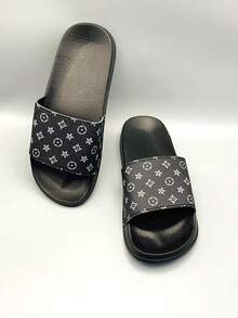 大码男士室内拖鞋，柔软舒适的浴室拖鞋，男士 EVA 平底厚底户外沙滩凉鞋，夏季 - 218黑色 - 查看 3