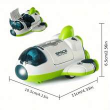 1 件航天飞机宇宙飞船飞机玩具（带宇航员）、太空火箭飞船汽车、星际任务冒险的宇宙飞船玩具、圣诞节生日礼物、新年礼物 - 彩色 - 查看 12