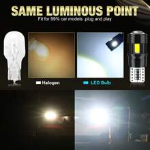 TOAUTO 2 件装 T10 LED 汽车内部阅读灯通用停车灯后备箱牌照灯泡高亮度汽车灯 12V