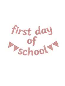 Nueva pancarta de decoración para el primer día de clases, suministros para fiesta de regreso a clases, pancarta de bienvenida de regreso a clases, decoraciones de regreso a clases, letrero de bienvenida de regreso reutilizable para pizarra de boletín del aula (Colorido, Destello dorado)