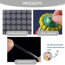 100个双面纳米胶点 - 透明、可移除、无痕，适用于玻璃装饰、学校用品、返校 - 透明 - 查看 5