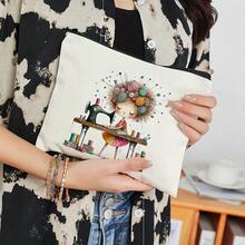 Cosmetic Travel Bag, Zipper Makeup Bag, Toiletry Bag, Pencil Case, Organizer Bag, Women Clutch Bag, Thoughtful Gift For Friends, Teachers - Multicolor - View 4