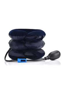 Neck Stretcher, Neck Traction Device, Adjustable Inflatable Neck Traction Device For Instant Neck - Comfort Padded Support With Blue Valve, Ideal For Home & Office Fitness Use, Posture Improvement | Adjustable Design | Soft Padding - Blue - View 10
