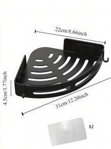 2pcs Corner Shower Caddy, Bathroom Storage Rack, Indoor Shower Shelf, Shampoo Holder, Kitchen Bathroom Storage Box, Shower Basket, Space Saving Triangle Corner Shelf - Durable Wall Mounted Bathroom Shampoo, Soap And Cosmetics Storage Rack - Easy Installation, Anti-Slip Design, Bathroom Accessories Home Bathroom Decor Bathroom Organizer Fall Decor Back To School
