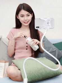 1pc 360° Rotatable Slouchy Phone Holder, Adjustable Angle Stand For Bedside And Desk, Suitable For Phones Under 200g - 彩色 - 查看 4