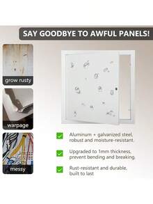 Thicken 1mm 16 X 24 Access Panel For Drywall,Attic Door, Ceiling Access Panel For Drywall,16 X 24 Metal Access Panels Are Thickened To 1mm To Solve The Problem Of Fragile Panels(Screwdriver Latch)